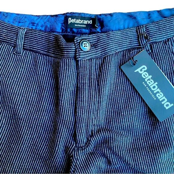 Betabrand San Francisco Cotton Pinstripe Pants Size 30 34 NEW WITH TAG - Picture 1 of 5